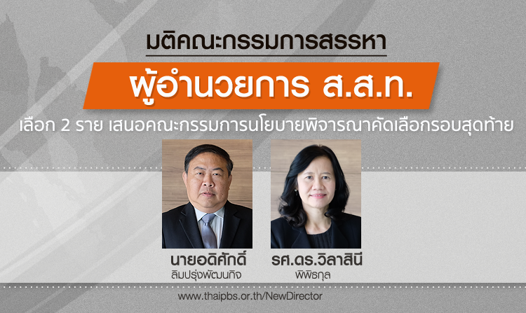 รายชื่อผู้สมัครผ่านการคัดเลือก รอบที่ 1 ในการสรรหาเข้าดำรงตำแหน่ง ผอ. ส.ส.ท.