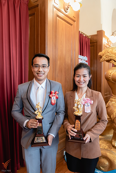 ไทยพีบีเอสเข้ารับพระราชทานรางวัลเทพทอง ครั้งที่ 19 ประเภทองค์กรดีเด่น